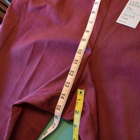 NWT Croft & Barrow 24W Stretch/Woven Plum color Bootcut Mid Rise Pants - Picture 4 of 7